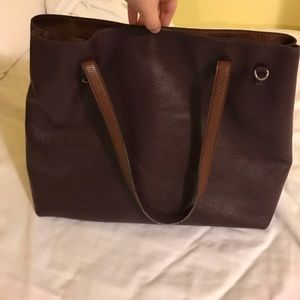 Purple Faux Leather Urban Outfitters Tote Bag